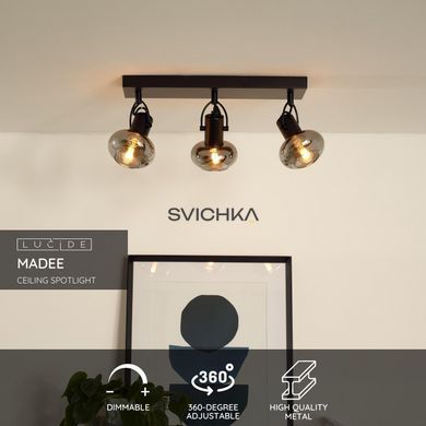 Потолочный точечный светильник Lucide MADEE 3xE14 Black
