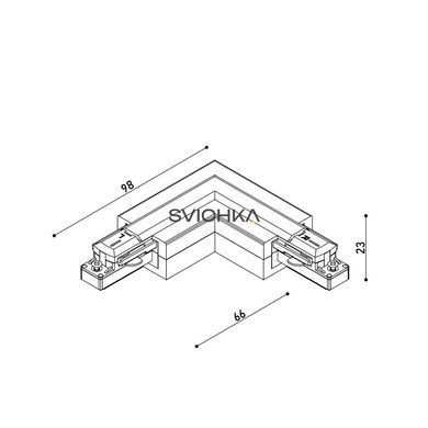 З`єднання кутове 90&deg; праве KLOODI KDTR-263 R BK, чорне, Чорний