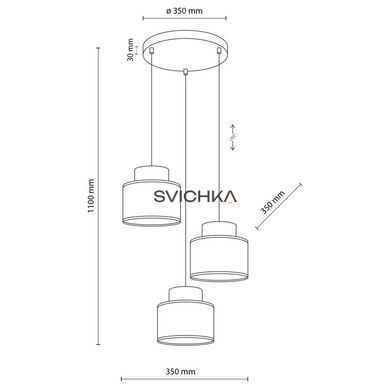 Підвісний світильник TK Lighting DUO JUTA 3, White