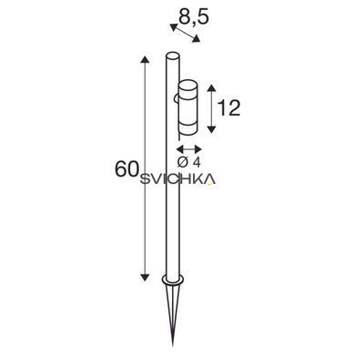 Вуличний світильник SLV HELIA SLIM Pole Single, Black