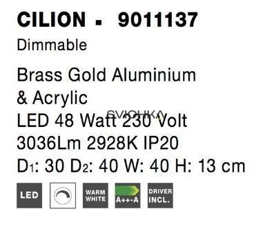 Стельовий світильник Nova luce CILION Brass