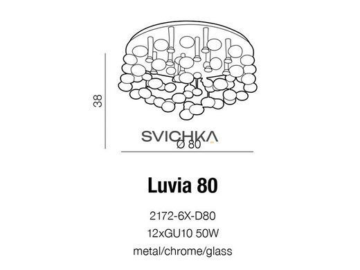 Люстра Azzardo AZ2571 Luvia D 80, Хром, Прозорий