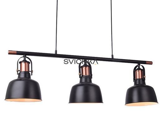 Люстра Azzardo AZ2144 Darling 3 Line Black, Чорний, Бежевий, Мідний, Чорний