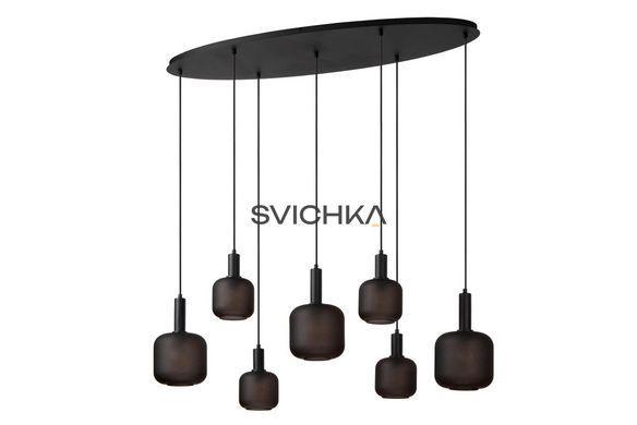 Підвісний світильник Lucide ELOISE 7xE27 Black, BLACK, Антрацит, Антрацит