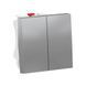 Переключатель Schneider Electric Unica New 2-клавишный, схема 6, 10А, 2 модуля