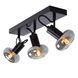 Потолочный точечный светильник Lucide MADEE 3xE14 Black, BLACK, Дымчатый, Дымчатый