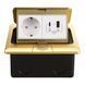 Напольная розетка с плавным открытием USB-A USB-C Power Delivery 36W Livolo