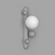 Бра Babich Studio Lunar W, Gray