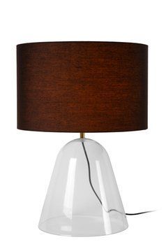 Настільна лампа Lucide CAMPANA 1xE27 Transparant, Transparant, Прозорий, Matt Gold / Brass, Чорний