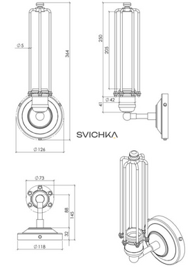 Бра Pikart 4665, Black