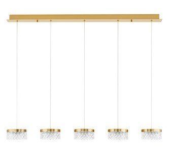 Підвісний світильник Nova luce Bion 5L, Gold, Золотий, Золотий, Золотий, Прозорий