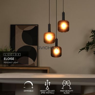 Подвесной светильник Lucide ELOISE &Oslash; 40 cm 3xE27 Black