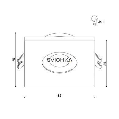 Світильник точковий врізний KLOODI KD-DESNA SQ85 IP65 WH, Білий