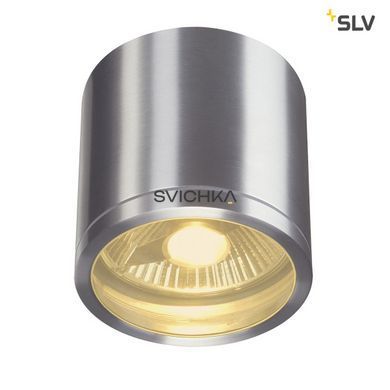 Вуличний стельовий світильник SLV ROX CEILING OUT, шліфований алюміній, алюминий, Алюміній, Алюміній Мат, Алюміній Мат