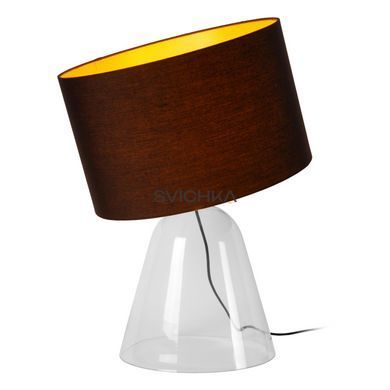 Настільна лампа Lucide CAMPANA 1xE27 Transparant, Transparant, Прозорий, Matt Gold / Brass, Чорний