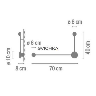 Настінний світильник Vibia Pin 1694-93-10
