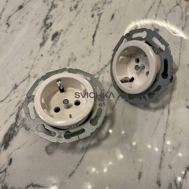 Розетка 220В Berker 474521 1930/Glas, 16A, білий, пластик, із заземленням, Schuko, Білий, Білий
