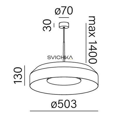Підвісний світильник Aqform MAXI RING Black