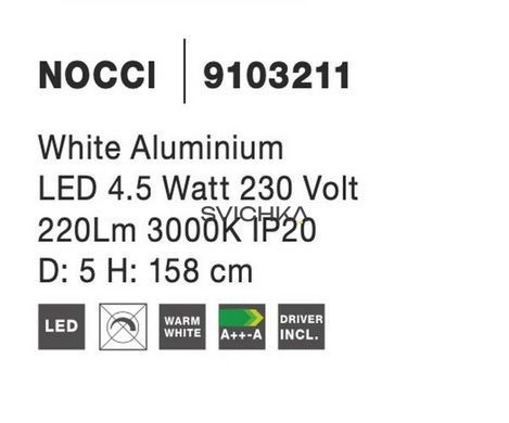 Підвісний світильник Nova luce Nocci 1 White