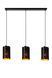 Подвесной светильник Lucide ALMELO 3xE27 Black, BLACK, Matt Gold / Brass, Черный