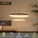 Підвісний світильник Lucide VIDAL &Oslash; 78 cm LED Dim. 1x92W 2700K Black, BLACK
